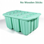 12 j&auml;rjestikust j&auml;&auml;tisevormi Lihtne vormist v&auml;lja v&otilde;tta Silikoonist pulgaj&auml;&auml;tisealused s&uuml;gavk&uuml;lmiku jaoks Kodune kaanega K&ouml;&ouml;gi magustoit roheline