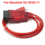 Renolink V2.10 Renolink V2.11 for Renault ECU Programmer ECU Key UCH matching dashboard coding eeprom and flash V2.10 red