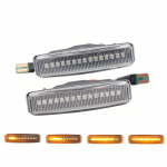 2 tk d&uuml;naamiline poritiiva k&uuml;lgm&auml;rgutuled j&auml;rjestikune s&otilde;itev LED-p&ouml;&ouml;re Crystal White-5 series E39 M5