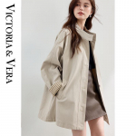 VICTORIA&VERA Naiste p&uuml;stkraega ruudulise varrukaga trenchcoat XL