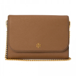 Tory Burch Emerson metalllogo ketiga &otilde;larihmaga nahast v&auml;ike ruudukujuline kott rahakott crossbody kott naiste kotid pruun 136093-909 Basic Set (Bag+Dust Bag)