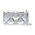 Tory Burch Kira metallik teemantmustriga ketiga nahast mini &otilde;la-crossbody rahakott Naiste rahakott H&otilde;bedane 158631-040 Basic Set (Bag+Dust Bag)