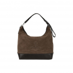 Vivienne Westwood West Queen kaubam&auml;rgi logoga v&auml;ike vasikanahast &otilde;lakott naistele &scaron;okolaadipruun 41030003UB25AD402048 Basic Set (Bag+Dust Bag)