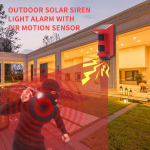 P&auml;ikesetoimega Heli-Stroboalarmlamp Infrapunaanduriga IP53 Veekindel P&auml;ikesetoimega Heli-Valgussignalisatsioon Liikumisanduriga Kodu Talumaja Lauda Villa Hoovi jaoks Ul