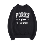 Twilight Unisex &uuml;mmarguse kaelusega dressipluus Forks Washingtoni dressipluus Team Edwardi dressipluusid Naiste pikavarukaga Harajuku graafilised dressipluusid M gray
