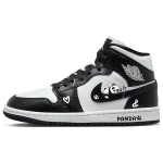 Jordan Air Jordan 1 Mid top Vintage Basketball Shoes Women's Black White DV0991-101(Team56-) 40.5