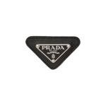 Prada Saffiano Kolmnurkne M&auml;rk Nahk&auml;&auml;risega S&otilde;lg Unisex aksessuaarid 2IS061-QHH-F0002 Basic Packaging-Box Not Included,F,Black