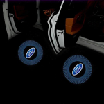 Uus 2026 Auto Kleebis LED Auto Ukse Tervitusvalgusti Projektori Lamp Ford Mustang Shelby Focus Fusion Transit Fiesta Mondeo Explor jaoks black