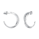 Swarovski Twist Roodiumiga Pinnatud Augustatud K&otilde;rvar&otilde;ngad Naiste k&otilde;rvar&otilde;ngad Valge 5563908 Box (Random Color)