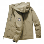 Kevad-s&uuml;gis tuulejope Meeste kapuutsiga &uuml;ler&otilde;ivad Mantlid Meeste avara lukuga vabaaja &otilde;huke kapuutsiga jakk Trendikad m&auml;gironimisriided M