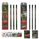 Tombow pliiatsid 2B Dinosaurus A komplekt 12 pliiatsi kujundust x 6 Originaalkaart Piiratud s&auml;delevad kleebised (2 pliiatsit) + + PCA-371AAZ
