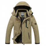 Talveparkad Meestele Tuulekindel Tuulemurd Pluss Samet Paks Soe Jakk Parkad Mantel Meestele Militaarne Kapuutsiga Parkade Jakk Meestele Size L 50-60KG khaki