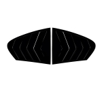 BMW 5. seeria F10 525i 530i 2011-2017 jaoks Automaatne s&uuml;sinikkiust mustriga tagaklaasi luugid Autokleebised V&auml;lisdisaini lisatarvikud must