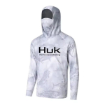 HUK Kalastus kapuutsiga s&auml;rk Mask UV-kaitsega krae &Uuml;likond Meeste pikavarrukaline Hingav Kiiresti kuivav T-s&auml;rk 6XL white