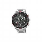CITIZEN Eco-Drive seeria, mitmejaama raadio laine, automaatne signaali vastuv&otilde;tt, optiline kvarts, terasest rihm, , meeste k&auml;ekell, must CB5001-57E must