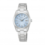 SEIKO SELECTION HFH003P Analoog Kuup&auml;ev Kristallsinine H&otilde;bedane Roostevaba Teras [Seiko Kell] Naiste Kell, Patareitoitega Kvarts, Kalender, Klaas,