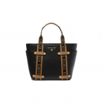 MICHAEL KORS Maeve tr&uuml;kitud v&auml;rviplokkidega kott t&ouml;&ouml;le nahast k&auml;ekott v&auml;ike naiste must must