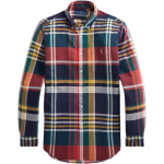 Polo Ralph Lauren SS23 Ruuduline Hobuse logo tikandiga pikkade varrukatega s&auml;rk Meeste s&auml;rgid Mitmev&auml;rviline MNPOWOV16820952-999 XXL gray
