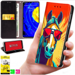 Rahakotit&uuml;&uuml;pi &uuml;mbris Motorola Edge 60 Fusion / Edge 60 jaoks - Bluemoon &uuml;mbris tr&uuml;kiga + 9H klaas