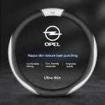 Opel OPCline ASTRA CORSA INSIGNIA MOKKA VECTRA GTC Tigra s&uuml;sinikkiust nahast auto rooliratta kate libisemisvastased tarvikud