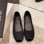 Retro seemisbaleriinad Naistele Mugavad &uuml;marvarvastega madalad Mary Jane kingad Elegantsed naiste slip-on disainer-baleriinad S&otilde;idukingad 35 must