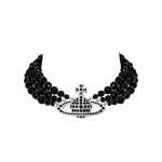 Vivienne Westwood MESSALINE KOLME REALINE KRAEM&Uuml;&Uuml;RIK kolmekihiline musta oon&uuml;kshelme ahel messingist kaelakee naistele must/h&otilde;bedane 6303002E02P178P178 must
