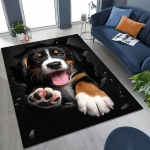 3D Illusioon Murduv Sein Koer Koerakutsikas Armas Vaip Magamistoa Elutoa Diivani Kodu Uksemati Kaunistus, Suur Laste M&auml;ngimise Libisemisvastane P&otilde;randamatt 100x120cm( 39x47in )