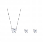 Swarovski Stilla Attract Attract komplekt s&uuml;damekujulised k&otilde;rvar&otilde;ngad kuupmeetriline tsirkoonium rodiumiga kaetud, kunstkristallist kaelakee naistele 5646751 h&otilde;be