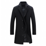 S&uuml;gis- ja talvine meeste villane mantel Meeste riided Korea versioon Slim Fit, keskmine ja pikk mantel Meeste villane mantel M