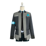 Detroit Human Become Rk800 Connor Cosplay Kost&uuml;&uuml;m T&auml;ielik Komplekt Jakk Mantel Coat,XL gray