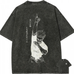 Gojo Satoru Auv&auml;&auml;rne T-s&auml;rk Jujutsu Kaisen Meestele Vintage Happepesu &Uuml;lem&otilde;&otilde;duline Puuvillane Streetwear Harajuku Anime Topid 2026 2XL