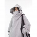 Naiste S&uuml;gisninja Turtleneck kapuutsid Meeste Y2K Vintage fliisist kampsunid Hip Hop Jaapani t&auml;navar&otilde;ivad Suurem&otilde;&otilde;tmeline kapuuts M