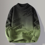 Talvised kampsunid meestele Paks &uuml;mmarguse kaelusega kampsun Meeste &uuml;li&otilde;pilaste noorte kampsunid S&uuml;gisesed meeste vabaaja kudumid Pullover 4XL roheline