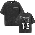 Kanye West Album 2026 Tuur Vintage Pesuga T-s&auml;rk Meeste Naiste Mood Hip Hop Punk T-s&auml;rgid Suvised Topid &Uuml;mmarguse Kaelusega &Uuml;lesuuruses T-s&auml;rk M mitmev&auml;rviline