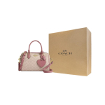 COACH RowanSATCHEL Signature L&otilde;uend Gladeda Nahast &Otilde;lakott, Crossbody Kott, K&auml;ekott Keskmine Naiste CDB21-IMY6J One Size 2 beige