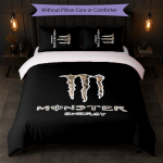 Monster Energy Tr&uuml;kiga 3-osaline tekikottide komplekt 1 tekikott ja 2 padjap&uuml;&uuml;ri Pehme voodipesu koduseks magamistoaks 135cm*200cm