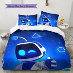 ASTRO BOTi Mustriga Voodipesu, Tekikomplekt Tekikate Padjap&uuml;&uuml;r Kodu S&uuml;nnip&auml;evakingitus (1 * tekikott + 2 * padjap&uuml;&uuml;ri, ilma s&uuml;damikuta) 135x200cm blue