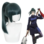 Jujutsu Kaisen Maki Zenin Cosplay Kost&uuml;&uuml;m Maki Zenin Prillid Parukas Top Seelikud T&auml;iskomplekt Maki Halloweeni Peo &Uuml;likond Naistele Meestele M black