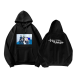 ENHYPEN Romance Untold Daydream Huppar Kpop Kaup Graafilise Tr&uuml;kiga Dressipluus Unisex Vabaaja Pullover Streetwear Topid (Kerge stiil kevadeks ja s&uuml;giseks) XXL black