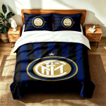 FC Internazionale Milano (41) 3-osaline komplekt sobiv magamistubadesse pehme ja mugav ideaalne kingitus perele ja s&otilde;pradele Sisaldab &uuml;hte tekikotti 180cmx210cm