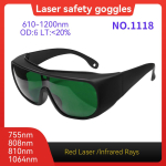 Laserikaitseprillid 10600nm OD6 UV400 532nm 808nm 1064nm Laseri ohutusprillid IPL prillid Laserikaitse Laseriprillid Model 1118 OD6