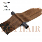 Juuksepikendused s&uuml;nteetilised sirged juukseklambrid naistele Pure Color 150g k&otilde;rge temperatuuriga kiud