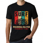 Meeste vintage T-s&auml;rk Graafiline T-s&auml;rk Surf Summer Time FIGUEIRA DA FOZ Deep Black XS must