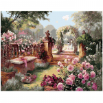 Teemantv&auml;rvimine Aia lillepilt Ristpistes 5d Teemanttikandid Teemant 20X30CM