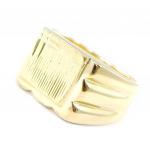 Kullatud m&auml;rgis&otilde;rmus  Charles  - 12x14 mm 56 kuld