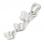 Les Tr&eacute;sors De Lily [I3921] - h&otilde;bedast ripats  Liblikate tants  h&otilde;bedane (roodiumiga kaetud) - 22x10 mm h&otilde;be