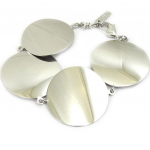 Altesse [L5346] - Bracelet argent 'Calypso' argent&eacute; h&otilde;be