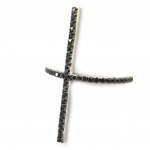 Bague Argent 'Sissi' noir (croix) 54 must