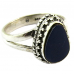 Bague Argent 'Heaven' bleu - 12x9 mm 52 sinine