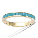 Alliance Plaqu&eacute; Or 'Boho' turquoise dor&eacute; - 3 mm 52 t&uuml;rkiissinine